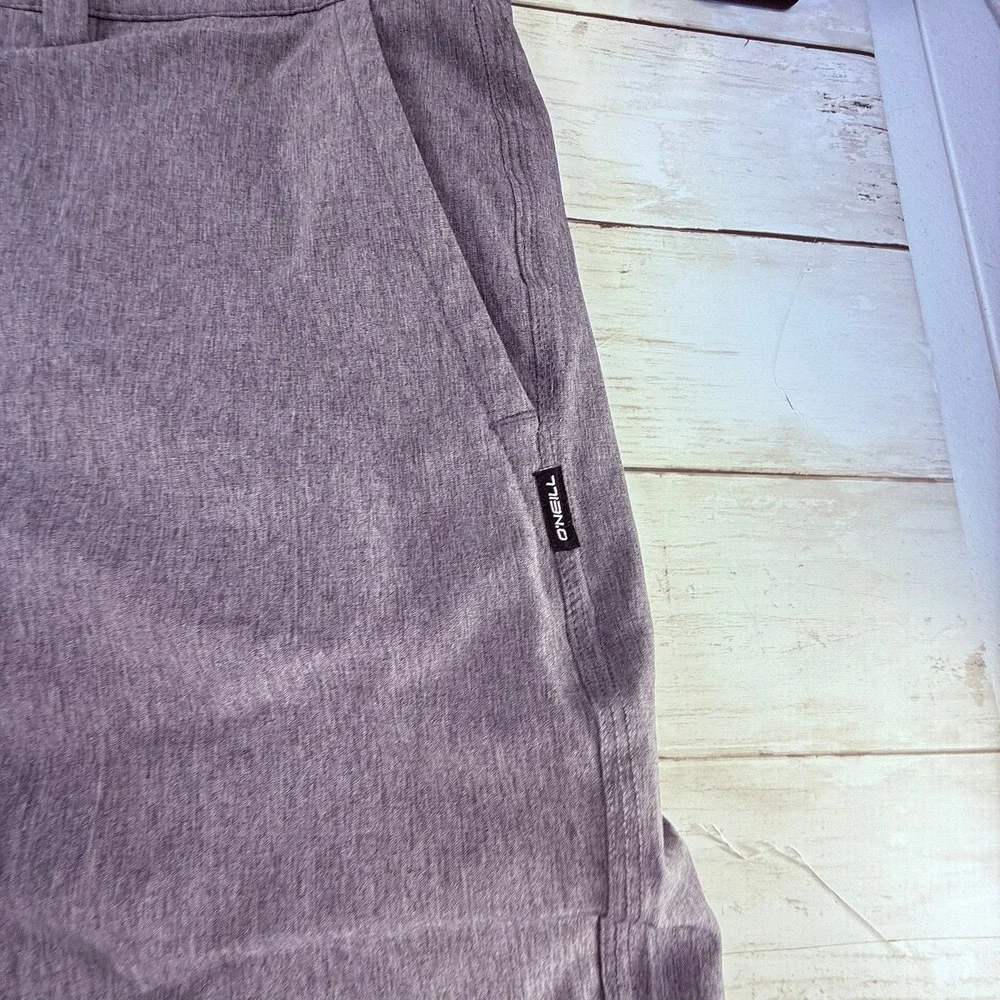 ONeill‎ Hybrid Mens Board Shorts Heather Purple Grey Hyperdry Chino Size 36